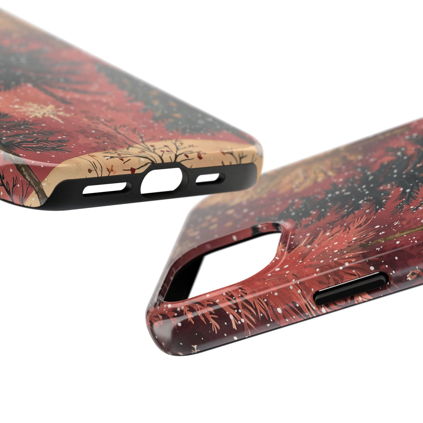 Rustic Red Winter Forest - iPhone Series Case