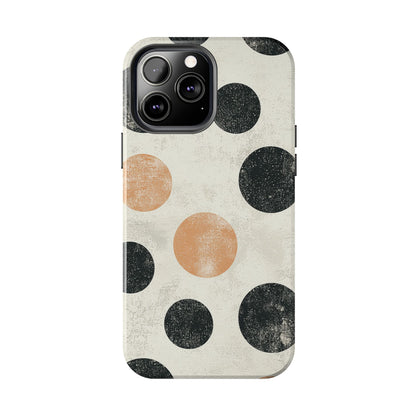 Vintage Polka Dot iPhone Case - Retro Abstract Protective Cover