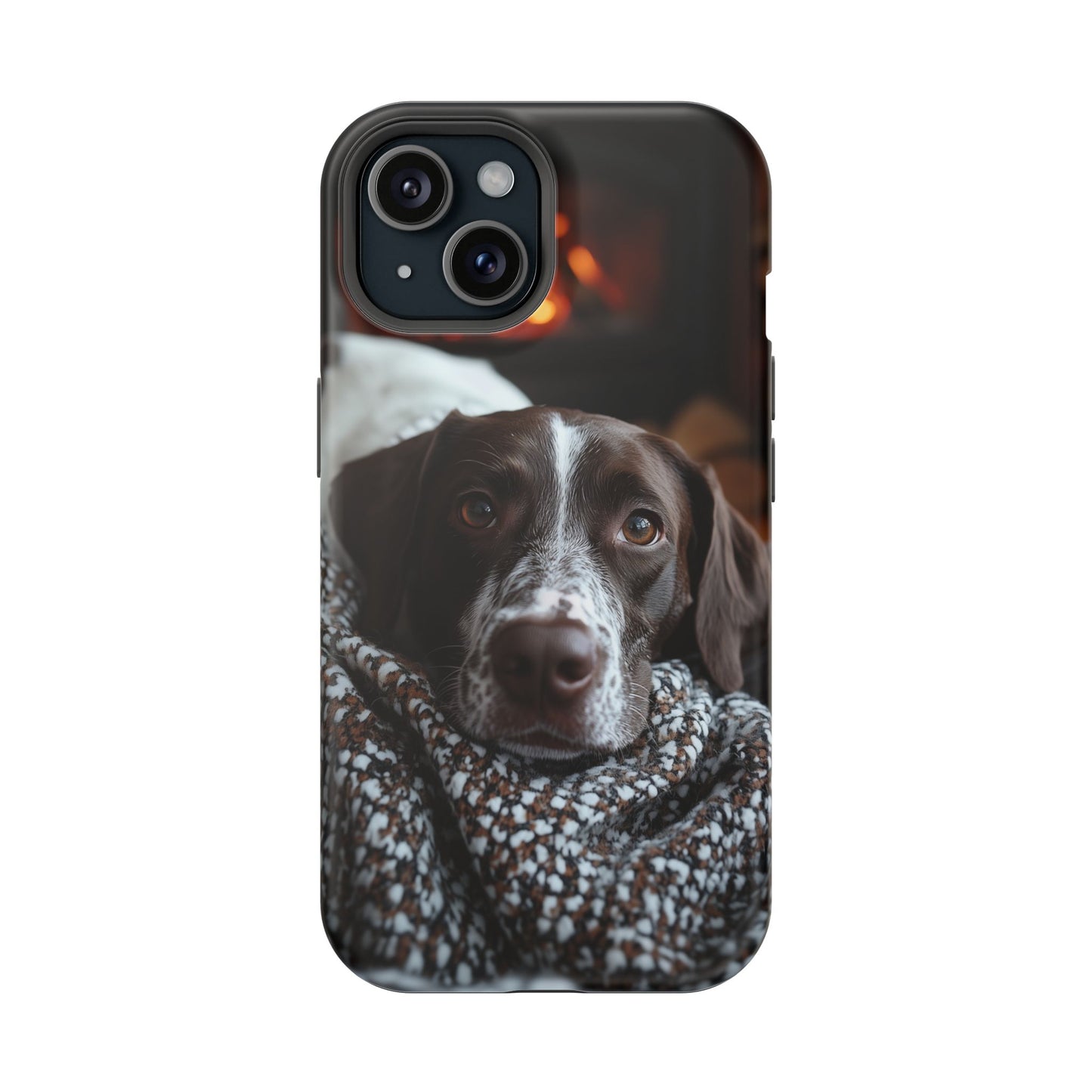 Majestic German Shorthaired Pointer MagSafe iPhone Case – Sunset Prairie Design