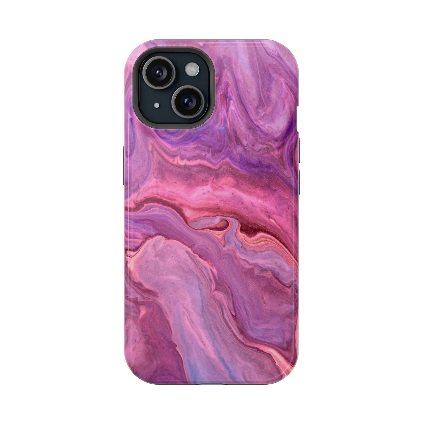 Lavender Dreamscape – MagSafe Case with Abstract Purple & Pink Marble Art