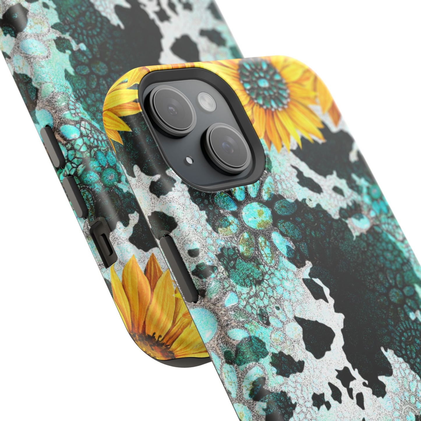 Boho Turquoise Sunflower Lace - MagSafe iPhone Series Case