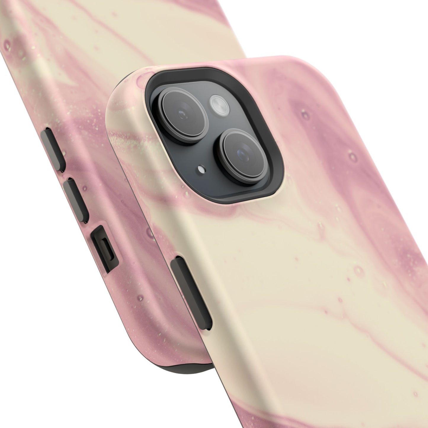 Blush Marble Glow – MagSafe Case with Pink & Rose Gold Marble Design