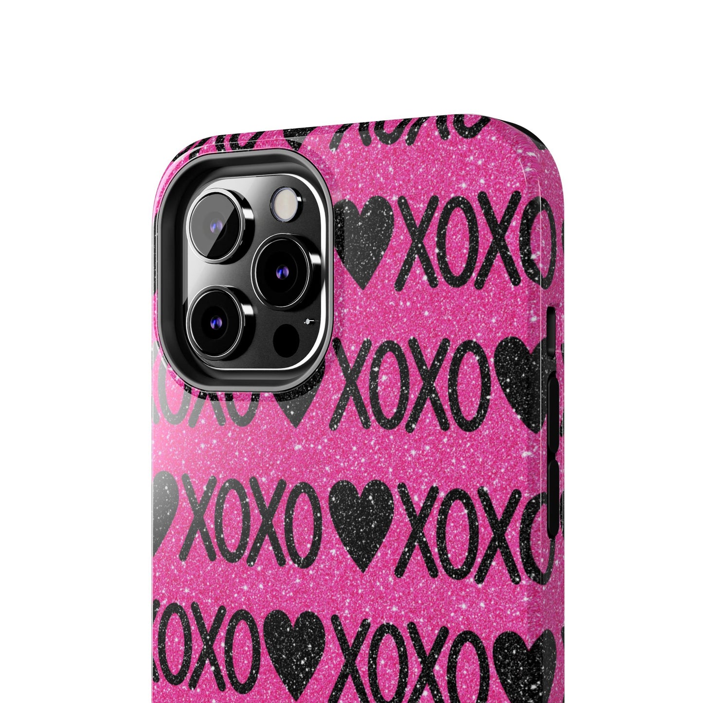 XOXO Glitter Hearts iPhone Case