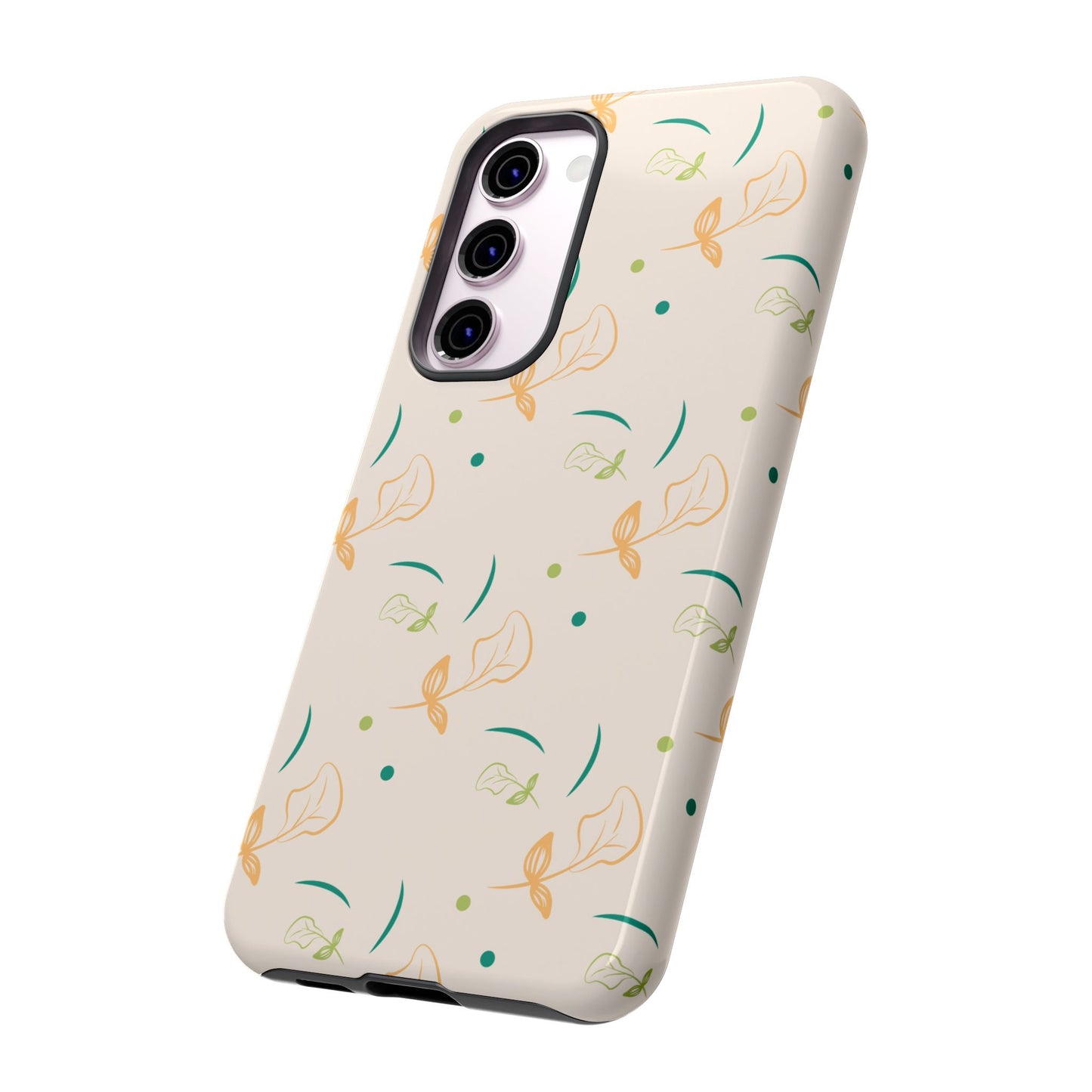 Soft Pastel Abstract Floral Tough Samsung Galaxy Case – Playful Minimalist Design with Dual-Layer Protection