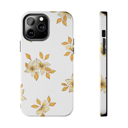 Delicate Yellow Blossom iPhone Case – Minimalist Floral Design with Matte Finish