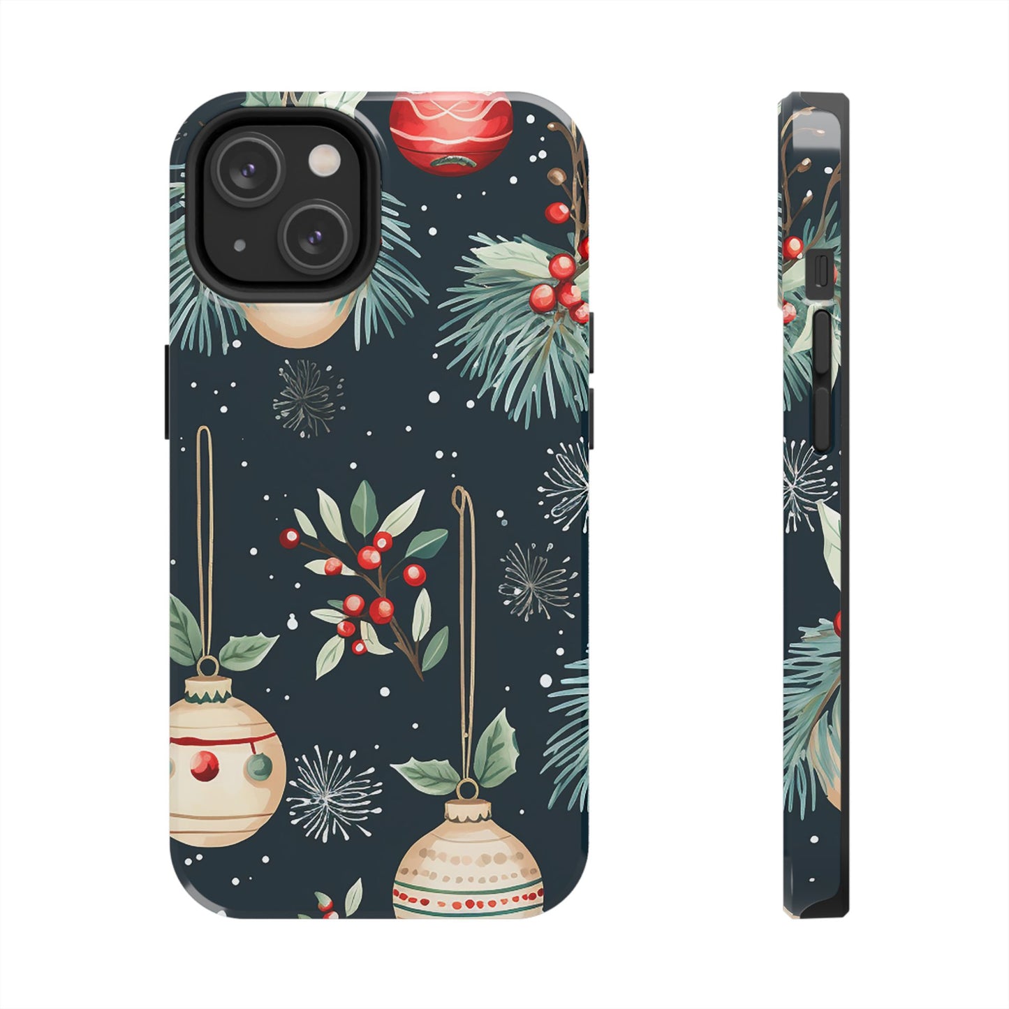 Elegant Christmas Ornaments and Pine - iPhone Series Case