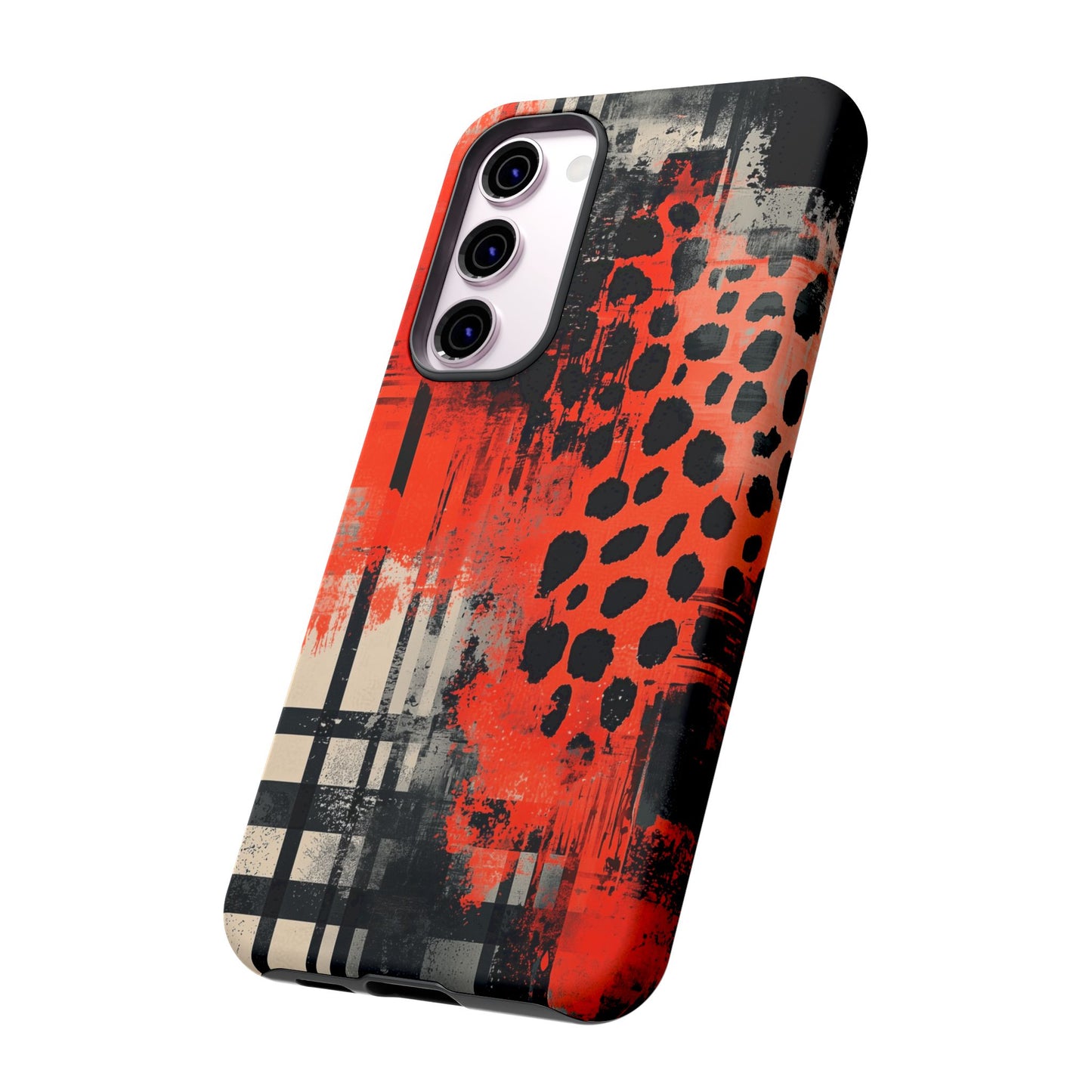 Cheetah Plaid Case – Red & Black Pattern