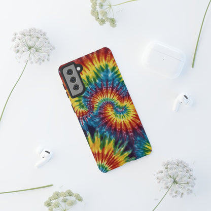 Vibrant Tie-Dye Swirl Samsung Galaxy Case – Retro Rainbow Design