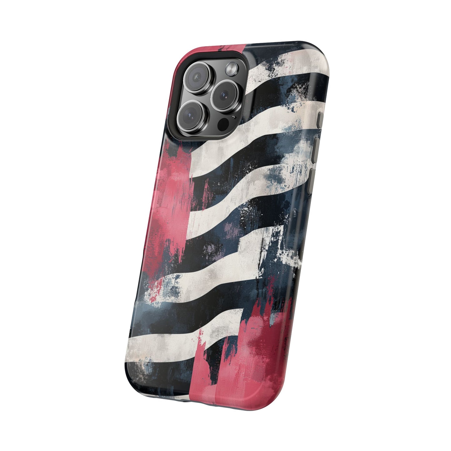 MagSafe iPhone Case: Blood Zebra – Bold Red & Black Pattern