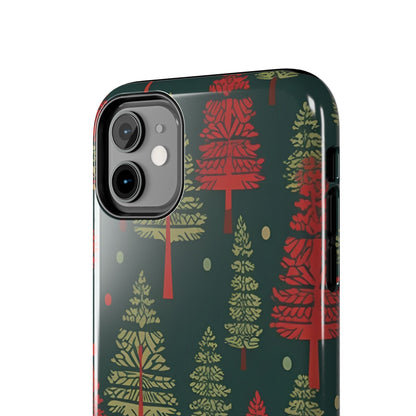 Retro Christmas Trees Pattern - iPhone Series Case