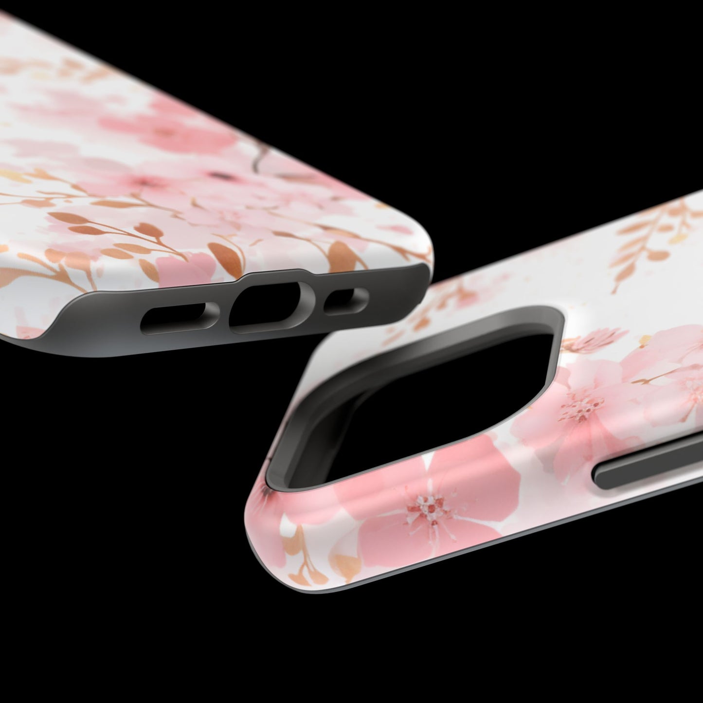 Soft Pink Cherry Blossom MagSafe Case – Floral Elegance with Wireless Charging