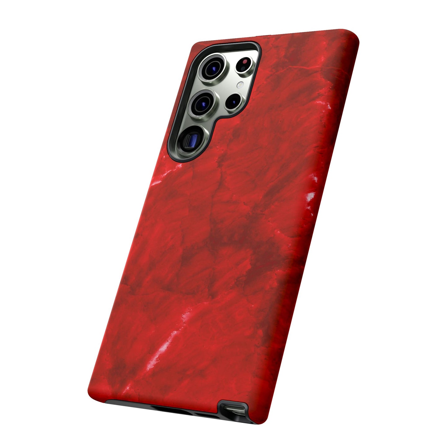 Bold Red Marble Samsung Galaxy Case – Luxe Modern Design with Vibrant Finish