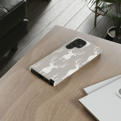 Minimalist Deer Silhouette Pattern – Samsung Galaxy Series Case
