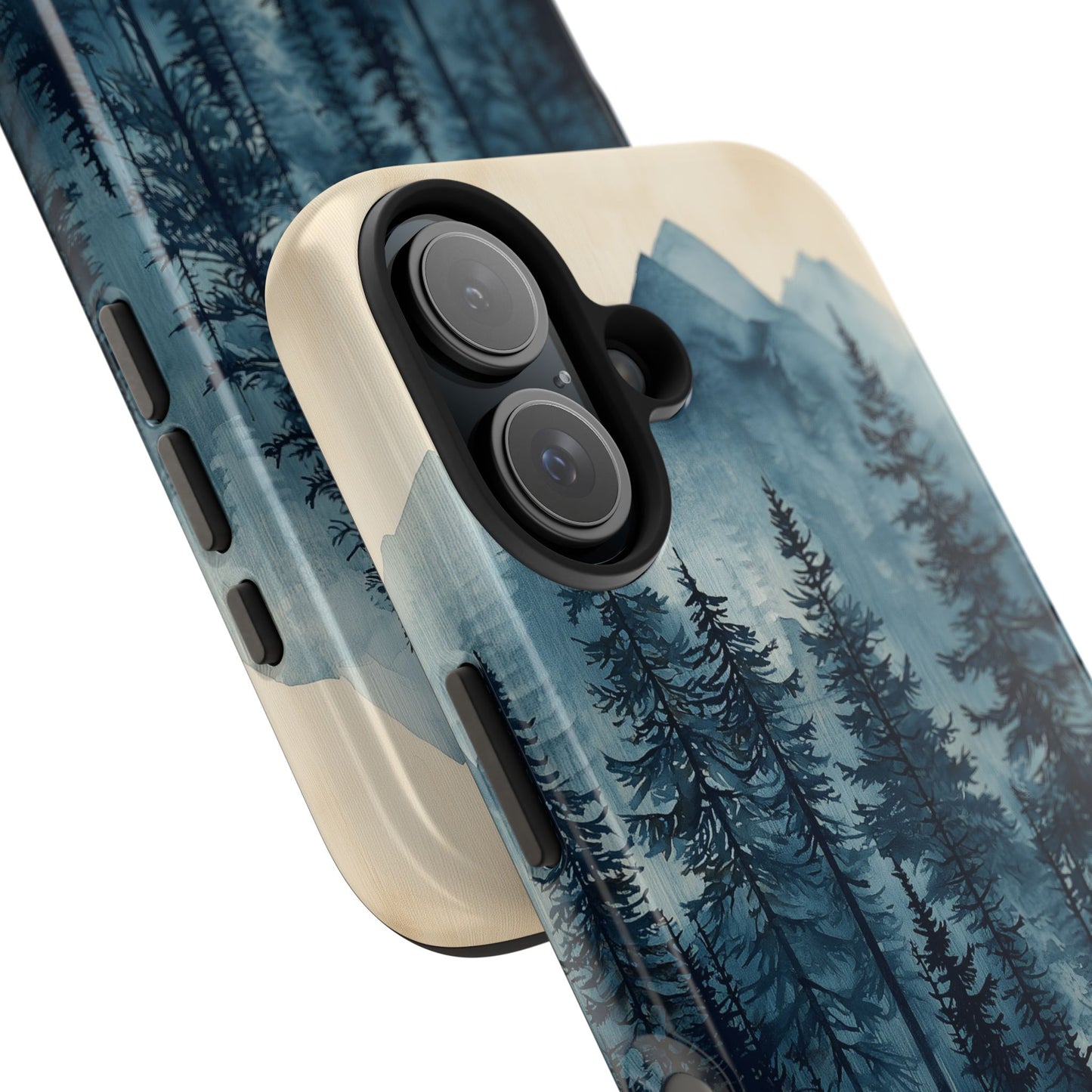 Misty Forest iPhone Case - Nature-Inspired Mountain Scene Protective Cover