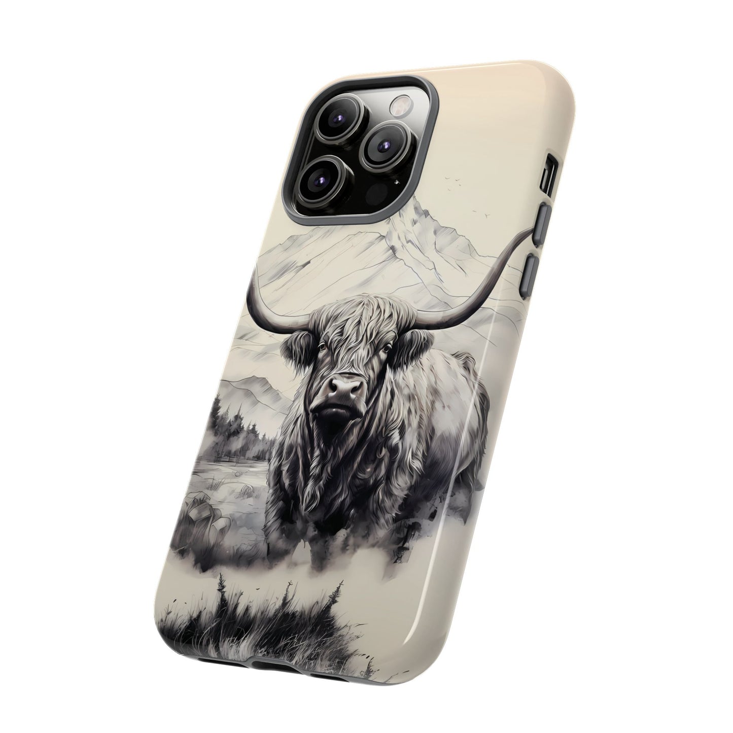 Highland Cow Western iPhone Case