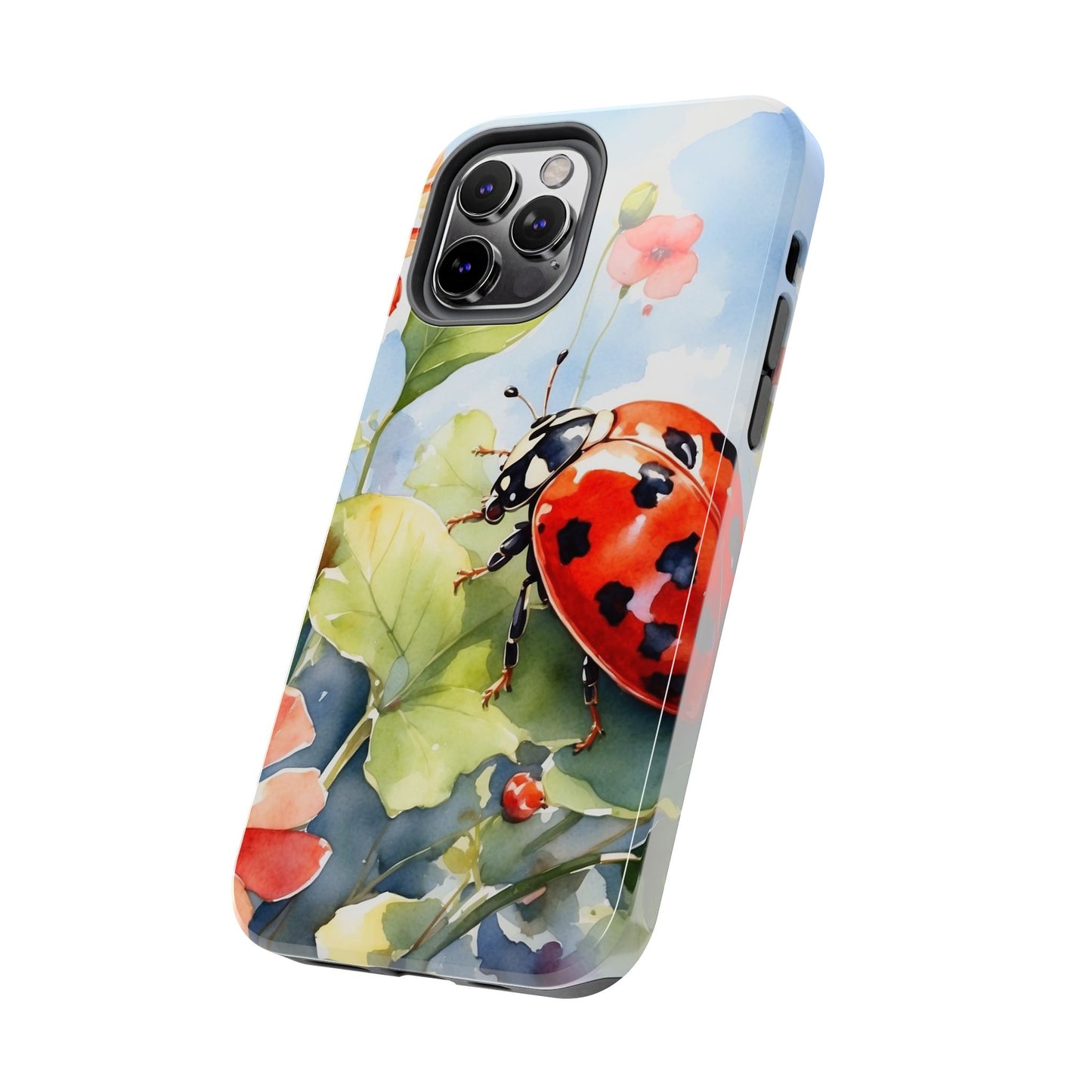 Watercolor Ladybug & Poppy Fields - iPhone Series Case