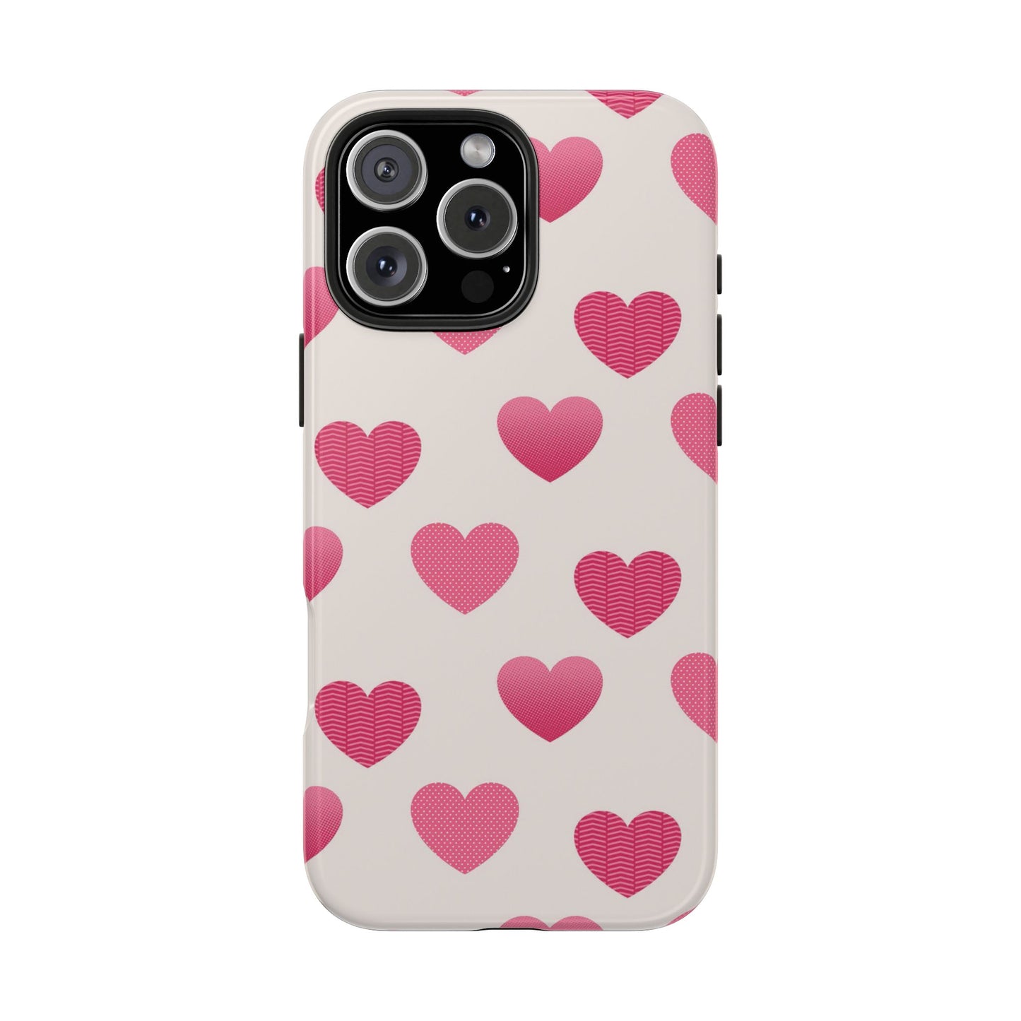 Textured Hearts iPhone Case