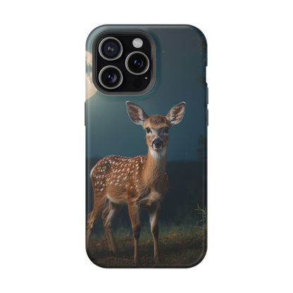 MagSafe-Compatible iPhone Case – Mystic Fawn Under the Moonlit Sky