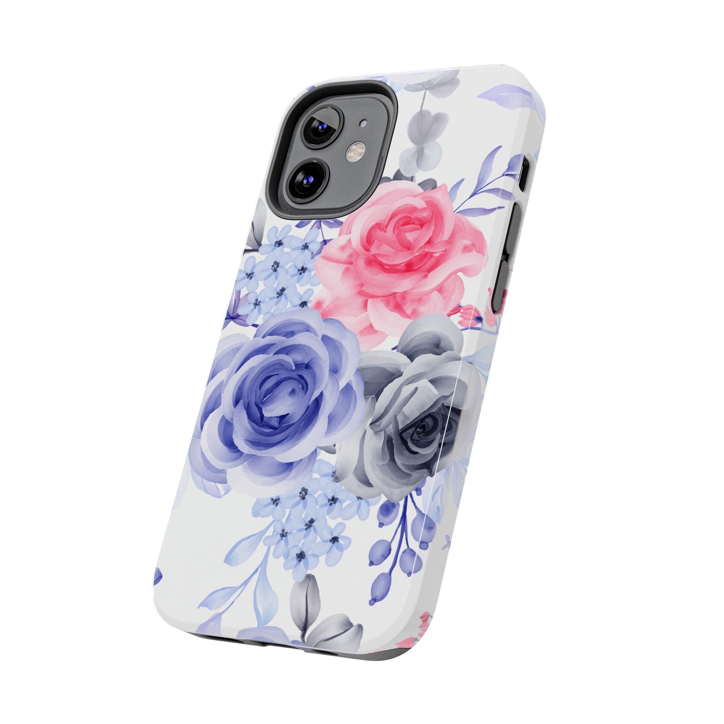 Elegant Blue Floral Watercolor Design – iPhone Case