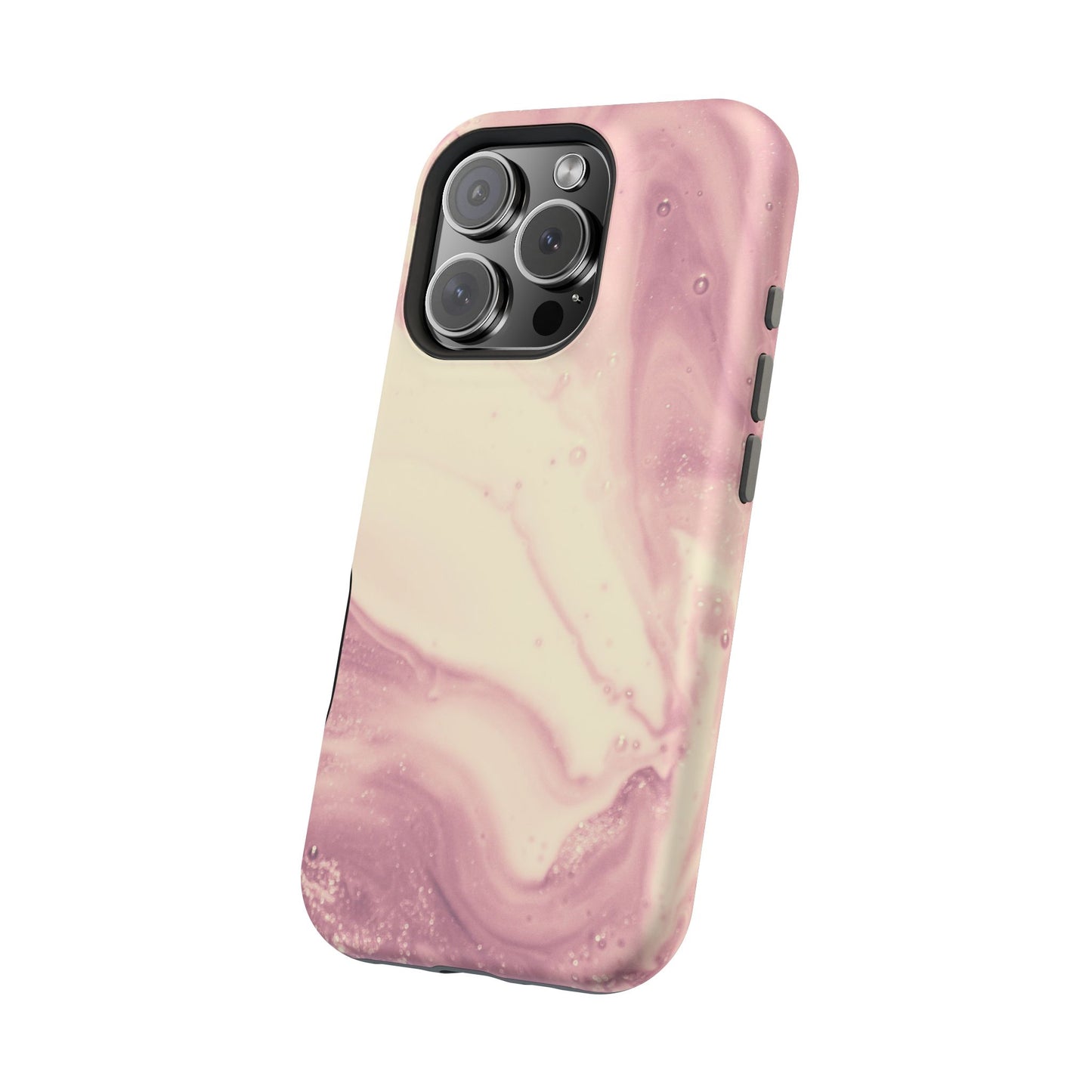 Blush Marble Glow – MagSafe Case with Pink & Rose Gold Marble Design