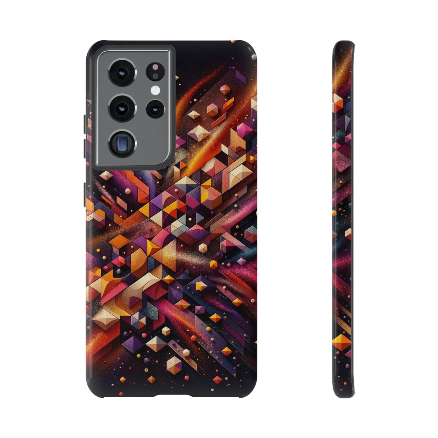 Vibrant Geometric Case | Futuristic Cosmic Art