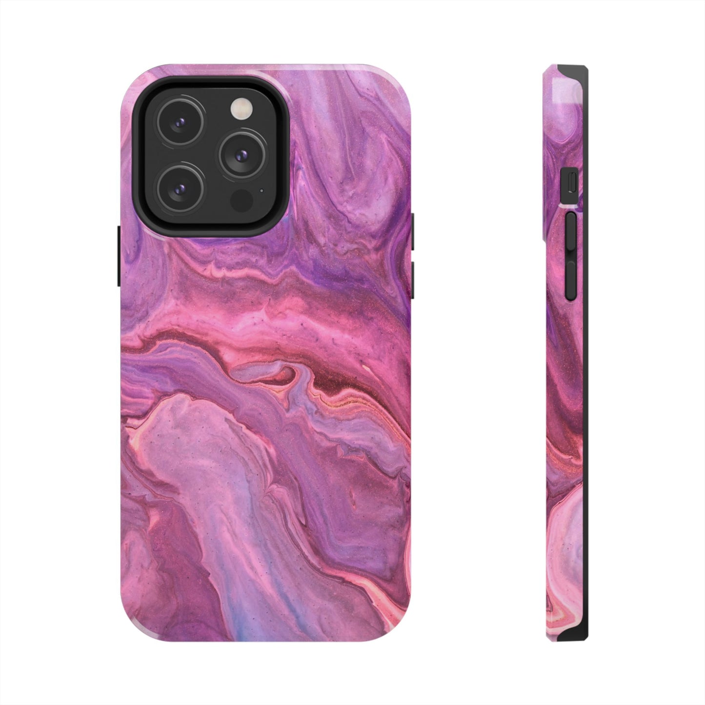 Lavender Dreamscape – iPhone Case with Pink & Purple Marble Swirl