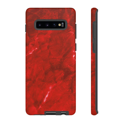 Bold Red Marble Samsung Galaxy Case – Luxe Modern Design with Vibrant Finish