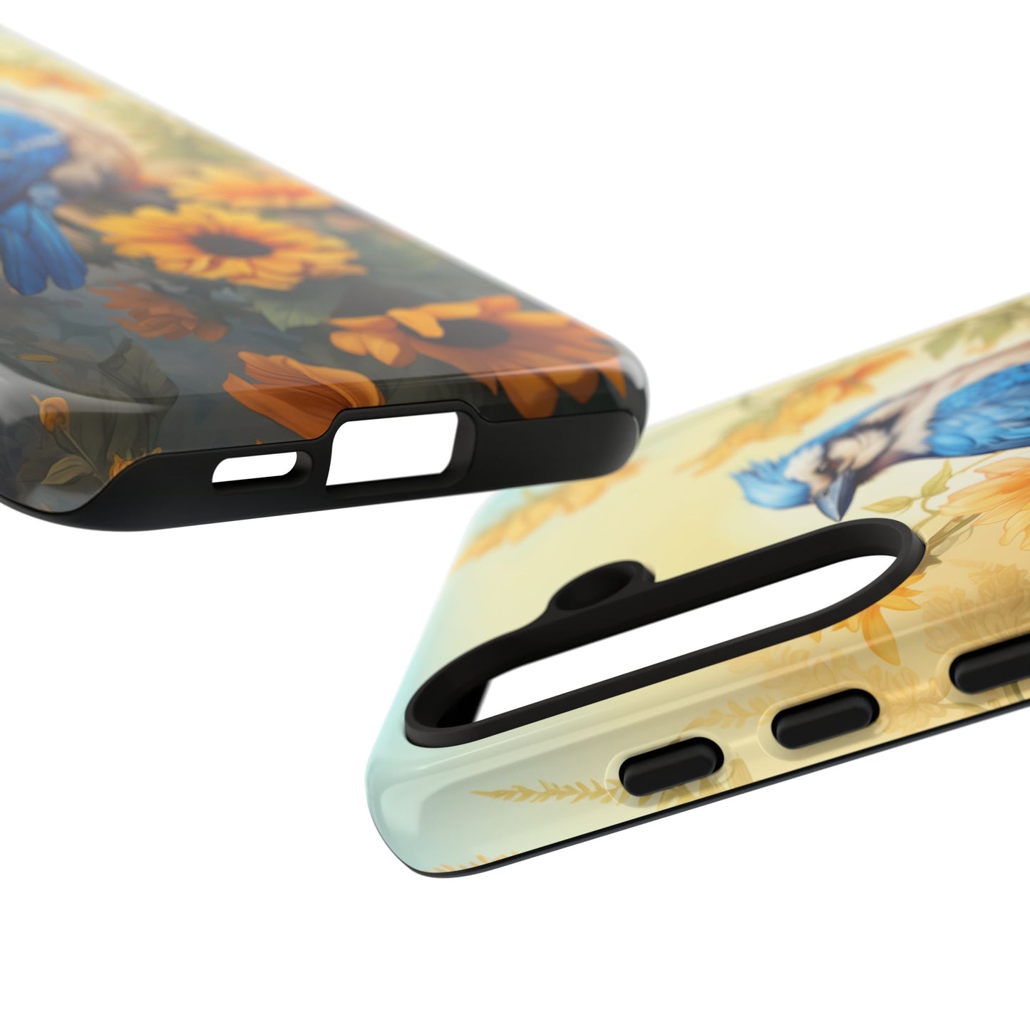 Blue Jay & Sunflowers Phone Case - Perfect Gift for Bird Lovers!