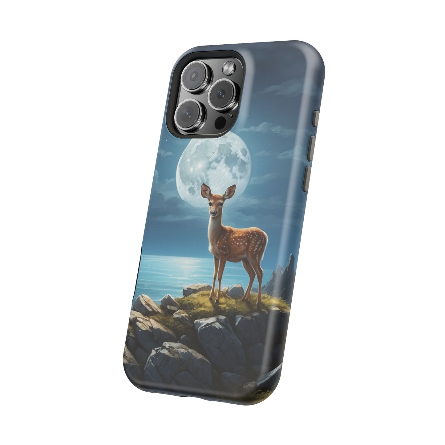 Enchanted Fawn Under the Moonlit Sky MagSafe iPhone Case