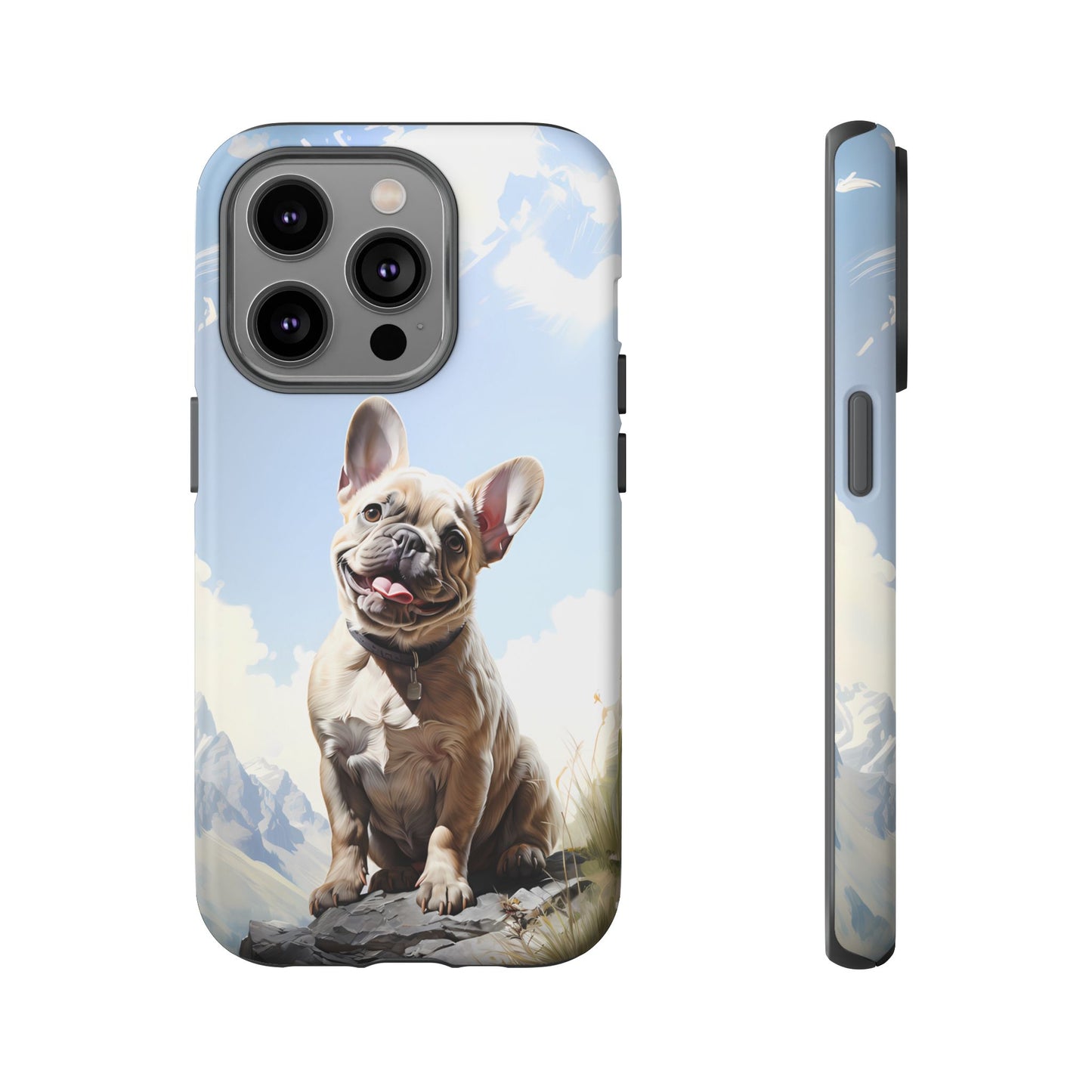 Frenchie iPhone Samsung Galaxy Phone Case! French Bull Dog Standing Proudly. Extremely Tough & Durable With Dual Layer Protection.