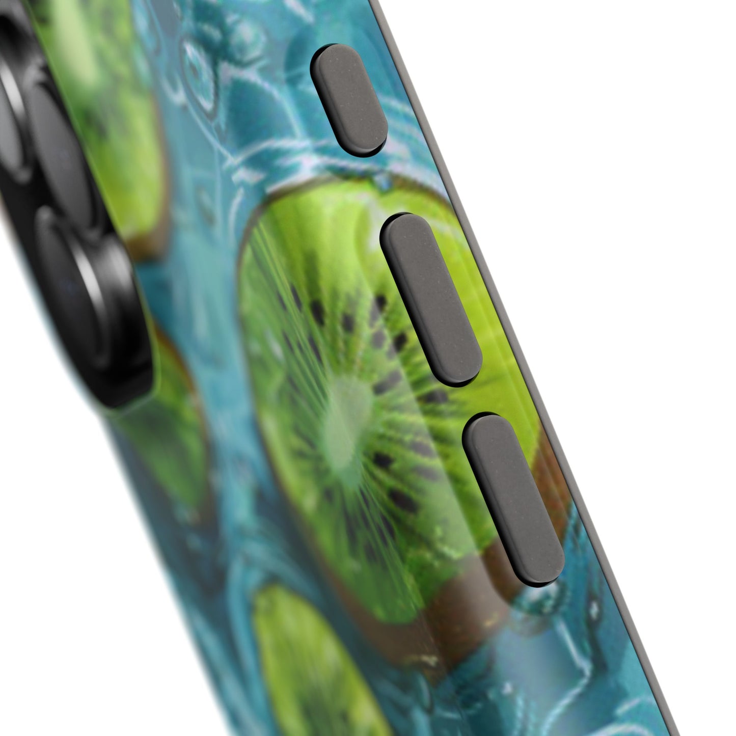 Tropical Kiwi Splash MagSafe iPhone Case – Tough Dual-Layer, Vibrant Summer Design