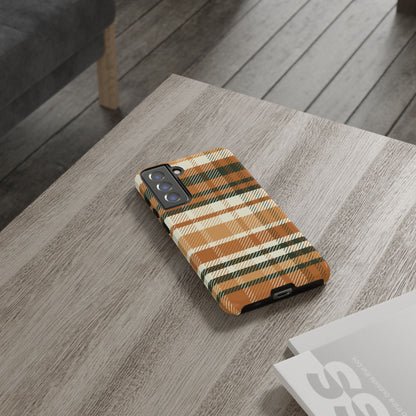 Samsung Galaxy Case - Pumpkin Spice Plaid Design