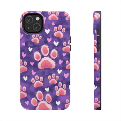 Bold Paw Print iPhone Case - Vibrant Pet-Themed Protective Cover