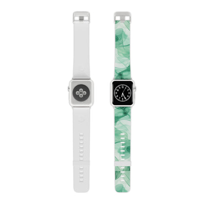 Translucent Flowing Green Fabric Apple Watch Band