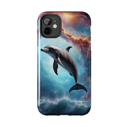 Cosmic Dolphin Space Vibes - iPhone Case