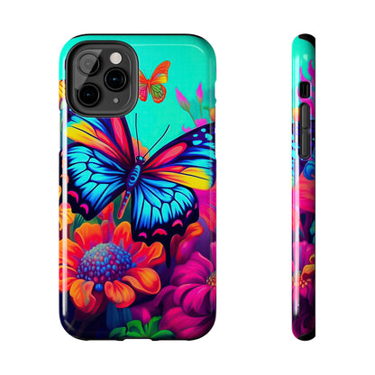 Vivid Butterfly & Floral Burst - iPhone Series Case