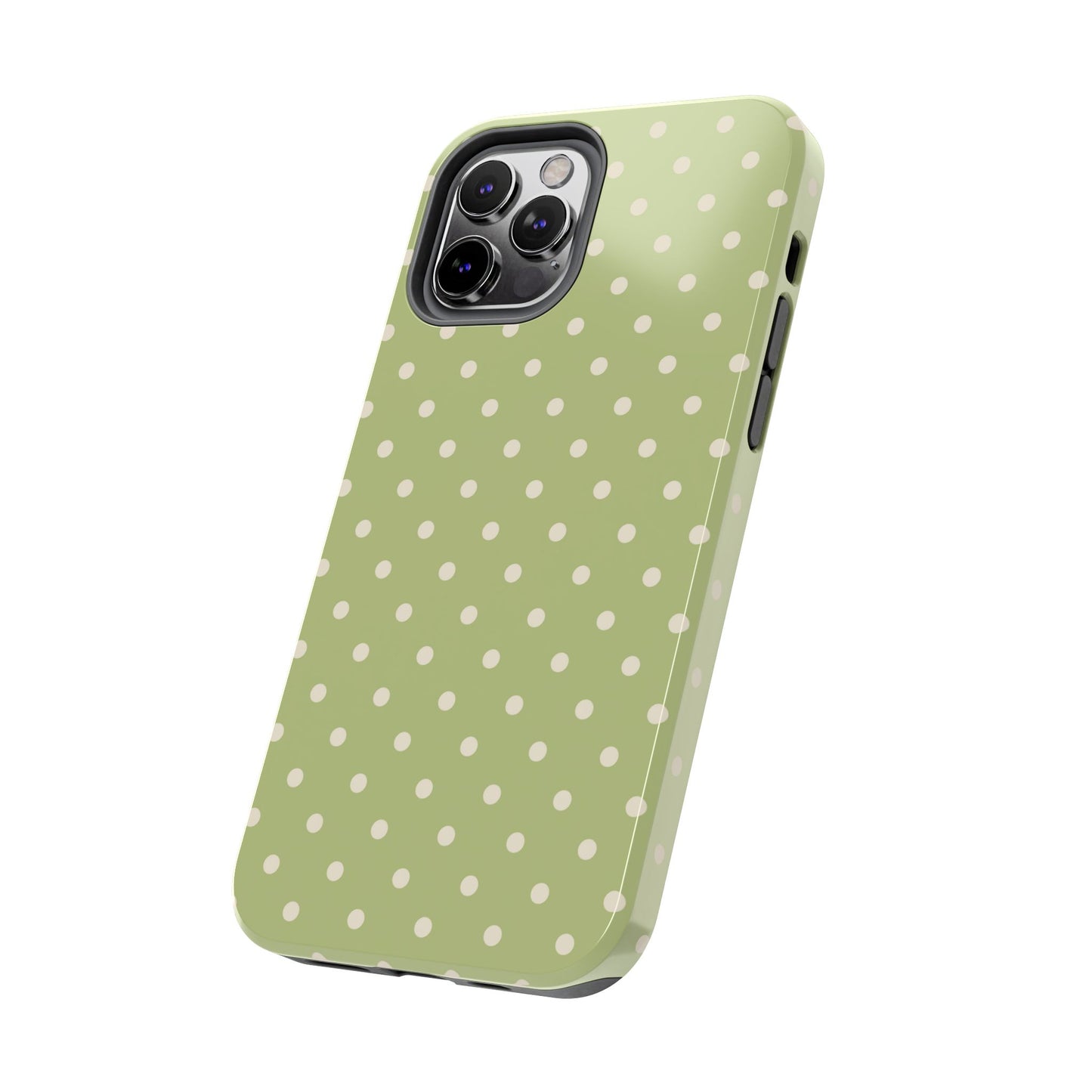 Sage Green Polka Dots – iPhone Case