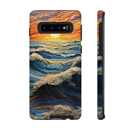 Textured Ocean Sunset Waves – Samsung Galaxy Series Case