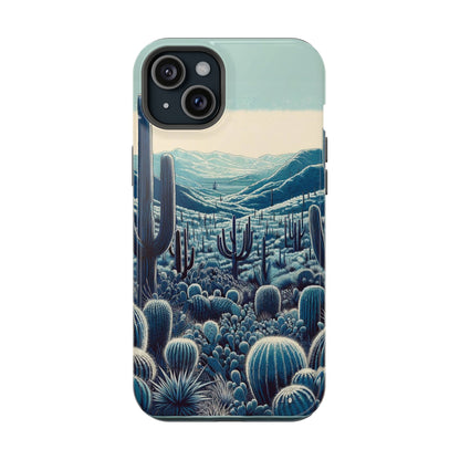 Desert Blues Cactus iPhone Case