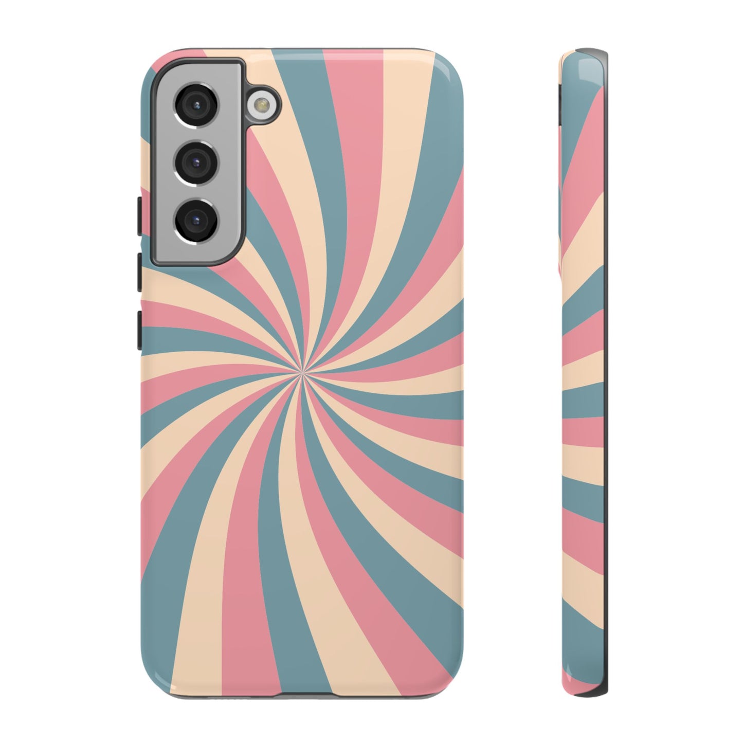 Vintage Pastel Swirl  Samsung Galaxy Case – Dual-Layer Protection with 70s-Inspired Design