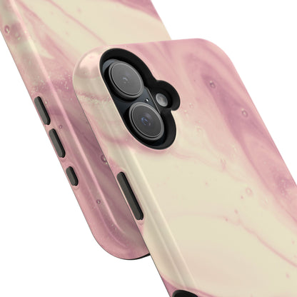 Blush Marble Glow – MagSafe Case with Pink & Rose Gold Marble Design