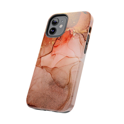 Ruby Red Marble Samsung Galaxy Case - Elegant Red Marble with Gold Accents