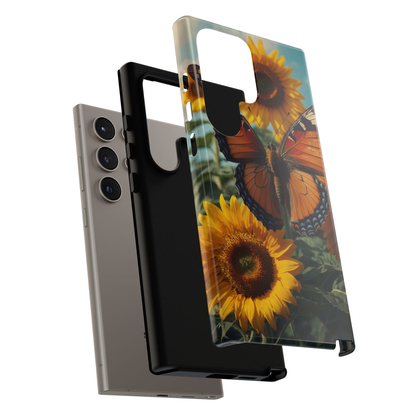 Vibrant Butterfly & Sunflower – Samsung Galaxy Case