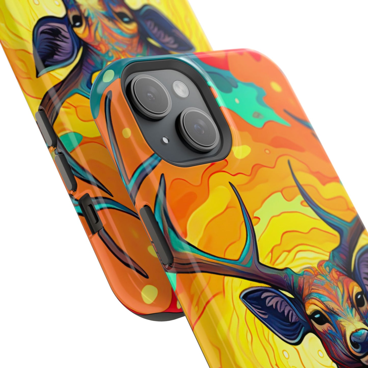 Vibrant Stag in Bloom – MagSafe iPhone Case