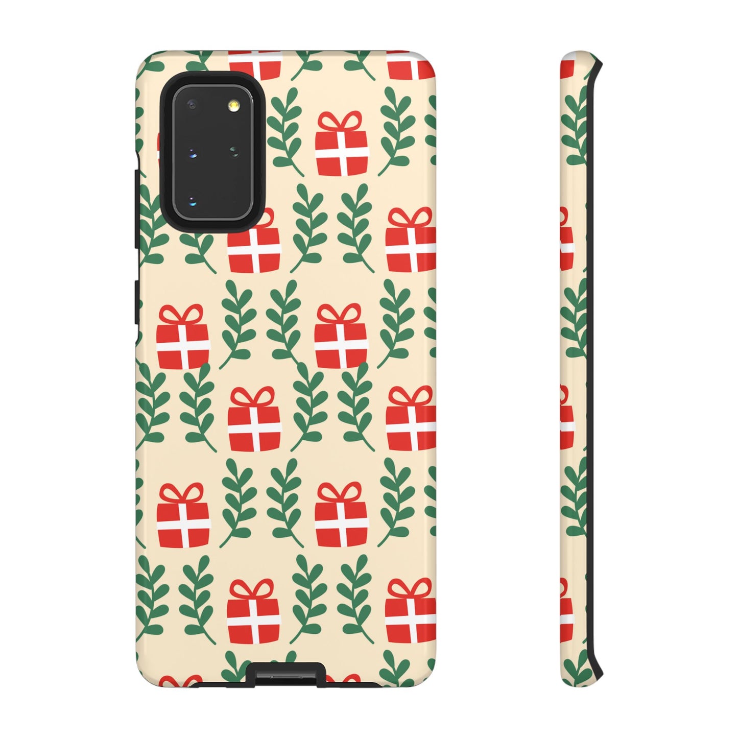 Samsung Galaxy Case: Holiday Cheer – Red Gifts & Green Leaves