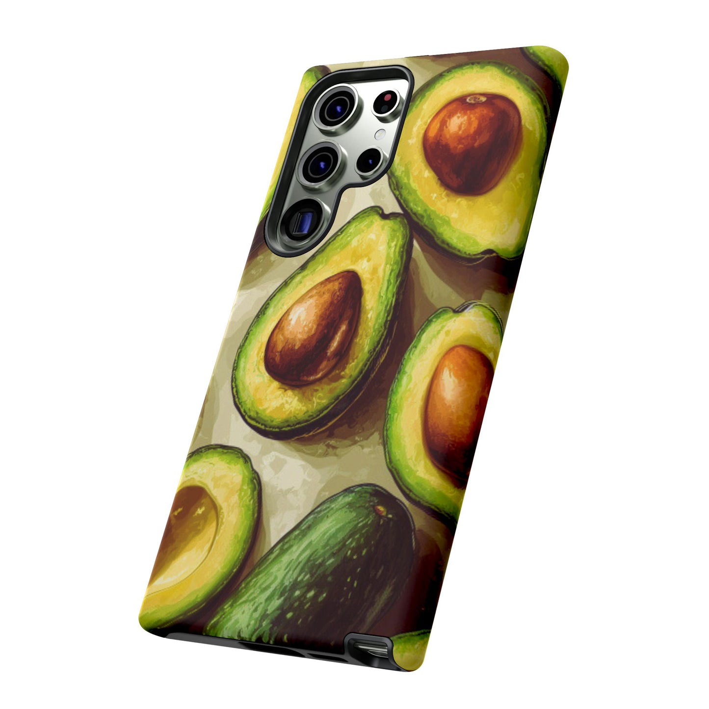 Realistic Avocado Samsung Galaxy  Case – Detailed Green Fruit Design, Shockproof Protection