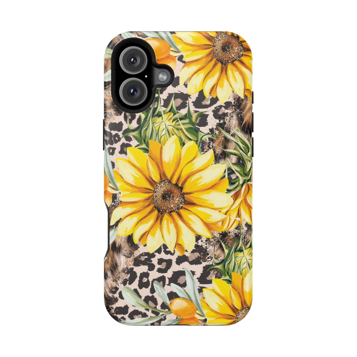 Leopard Sunflower Chic - MagSafe  iPhone Series Case