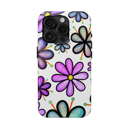 Whimsical Lavender Floral iPhone Case – Ultra-Slim, High-Gloss Finish