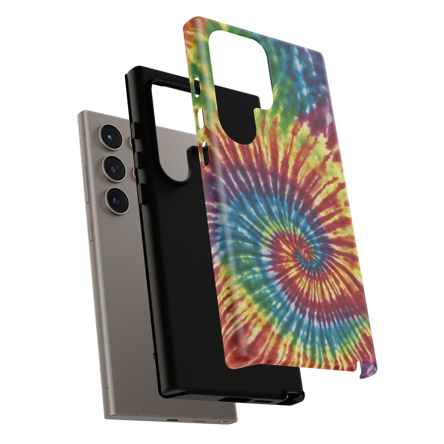 Colorful Retro Tie-Dye Samsung Galaxy Case – Spiral Rainbow Design