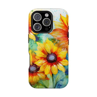 Watercolor Sunflower Splash - MagSafe iPhone Series Case